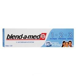 Зубная паста BLEND-A-MED (Бленд-а-мед) тройной эффект, экстра свежесть, 100мл